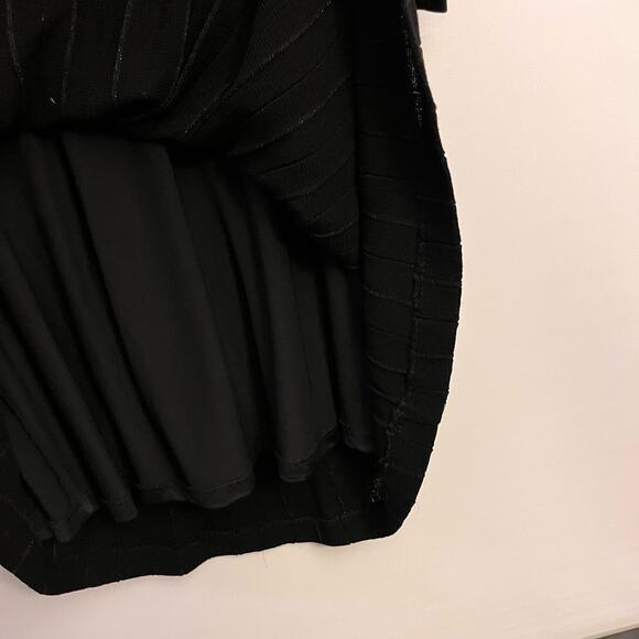 Soft Surroundings Dress XL Black Long Sleeve Midi Pleated Shimmer - Picture 6 of 12